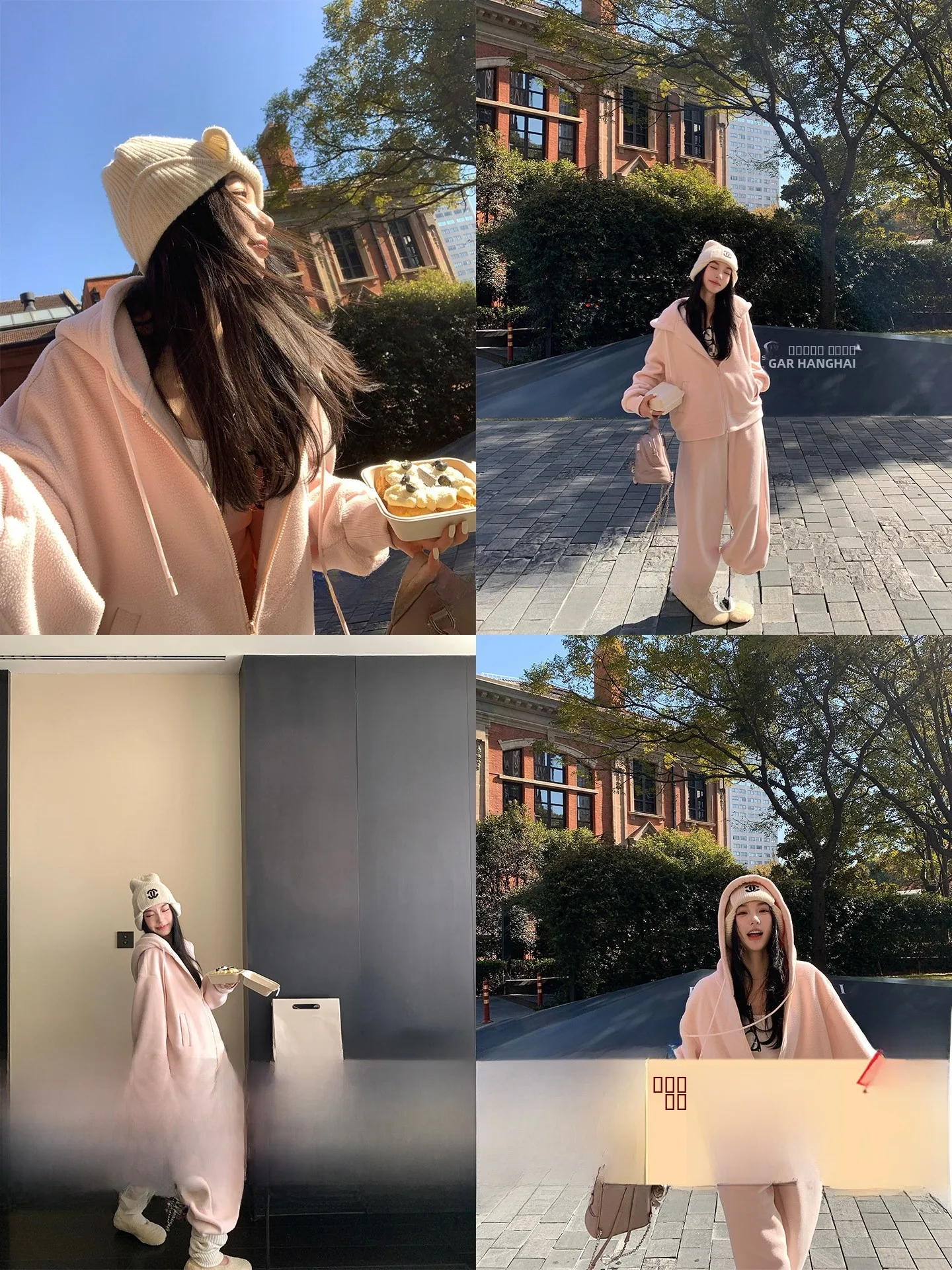 

Upaded Thiened Long-termism Hoodie Set Warm Leather Lu Series Far Infrared Heating Fce Ladies Winter Coat Zipper Closure