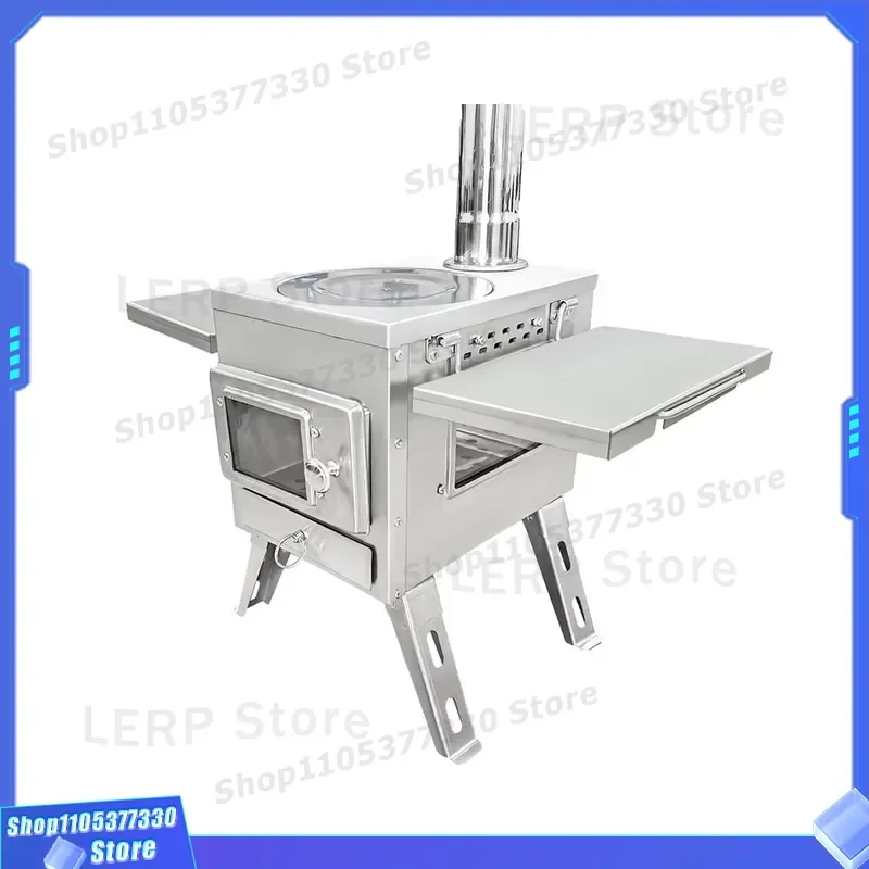 Portable Wood Burning Stove for Camping Hiking Fishing Travel Lightweight Outdoor Cooking Heater Premium Survival Gear