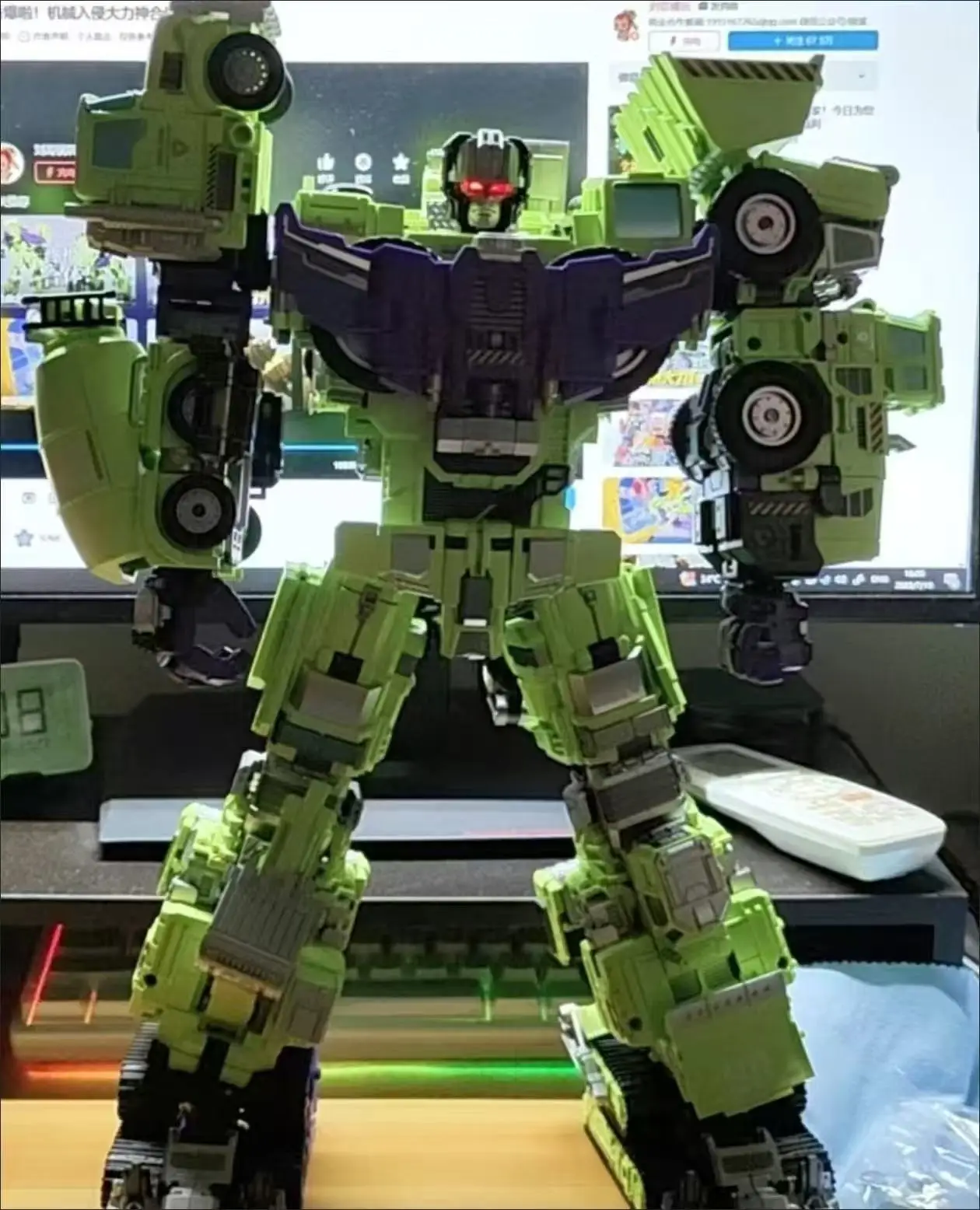 GIANT LEGION Hooker, bulldozer, grúa, remolque, pala, camión mezclador GLA-010203040506 Brinquedo transformable Devastator