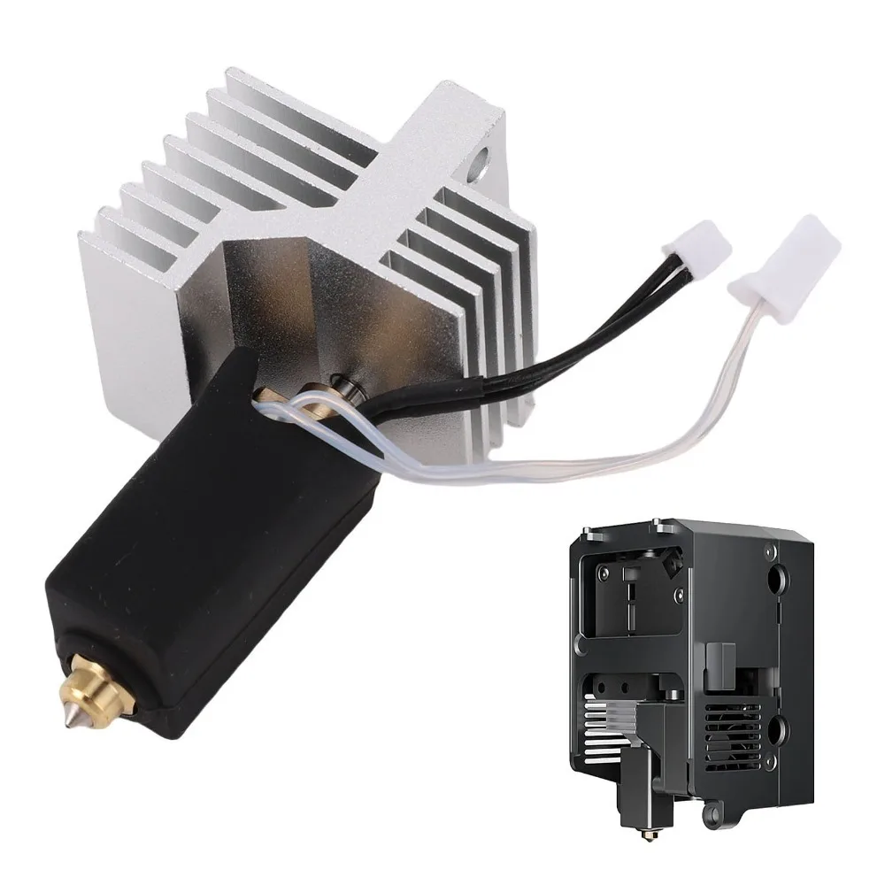 Hardened Steel Nozzle Ceramic Hotend Brass Nozzle Heat Sink Hotend Print Head 0.4MM Nozzle Hotend Kit for Elegoo Centauri Carbon