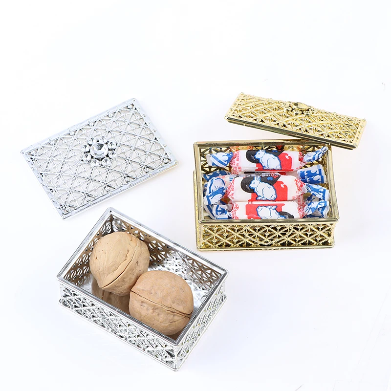 Plastic Hollow Gold Foil Candy Box Chocolate Gift Treat Boxes Wedding Box