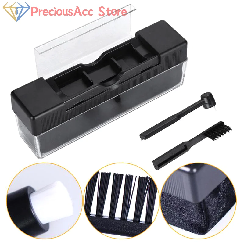 3Pcs Vinyl Record Cleaning Brushes, Anti-Static Dust Removal Set for LP Turntables, Soft Fiber Tools for Home Audio Care