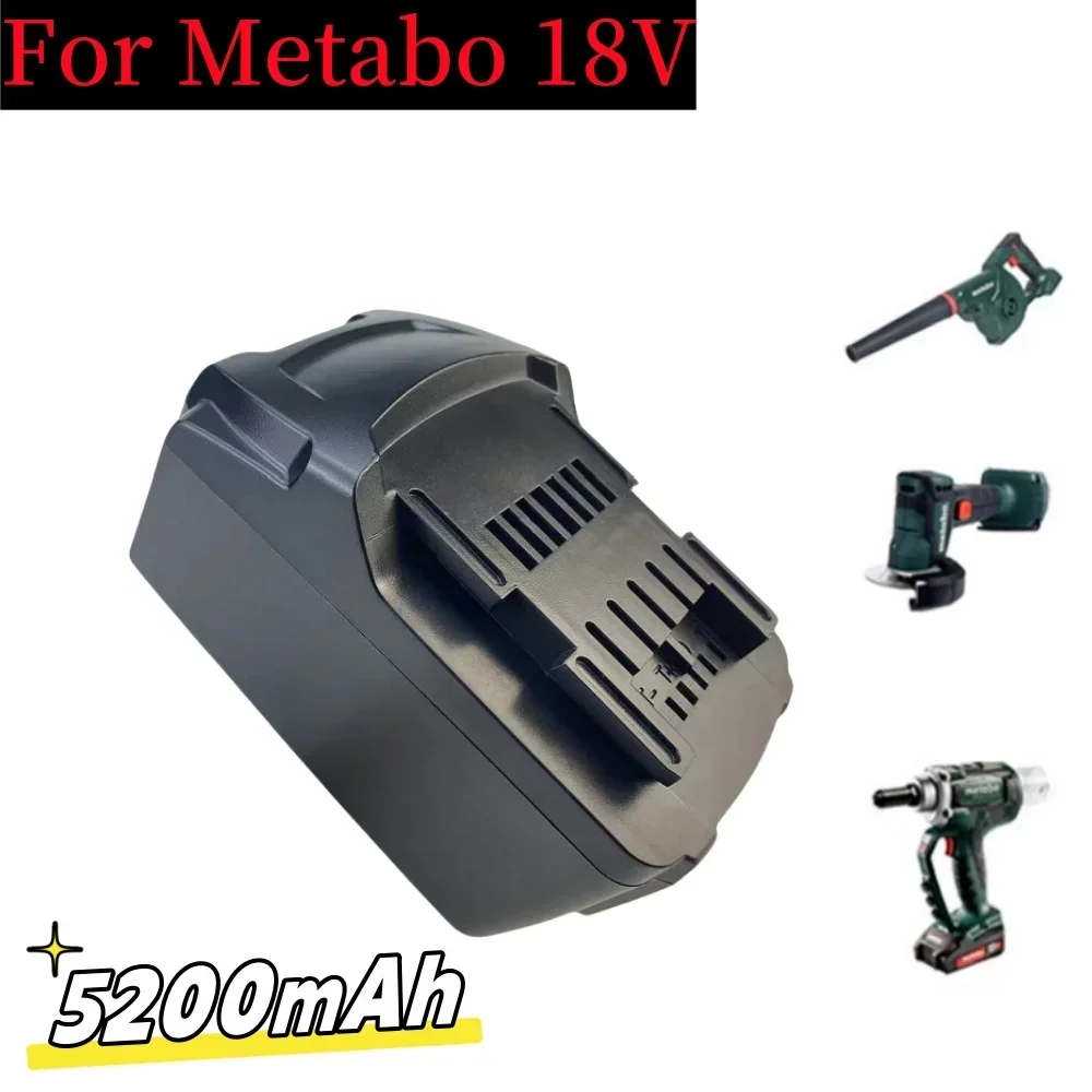 

18V 5.2Ah Rechargeable Battery For Metabo Cordless Power Tool Replace For Metabo 18V 625592000 625591000 Backup Batteries