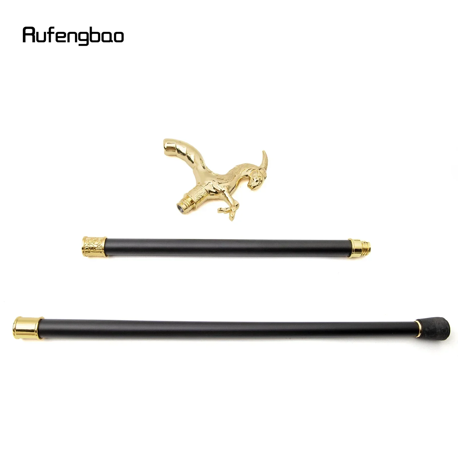 Złota Laska z Trawy Koziej, Zwierzęca, Dekoracyjna, do Cosplayu, Vintage, na Imprezę, Modna, na Scenę, 93 cm