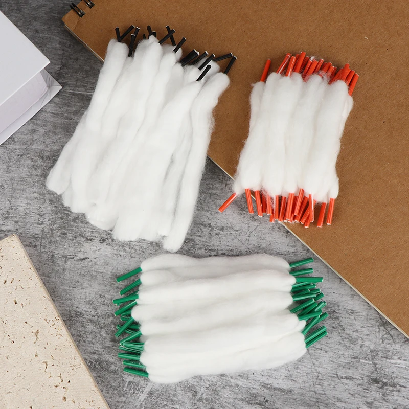 20 stuks schoenveter/draad katoen diameter 2,5 mm langdurige wicking materiaal draad L120mm zwart, groen, oranje