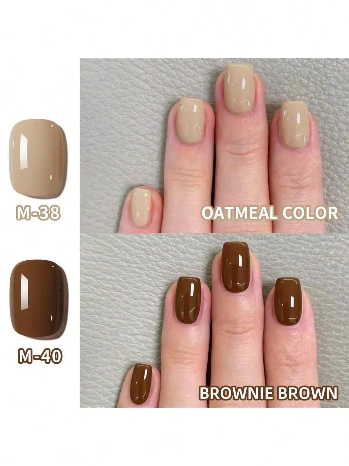 XEIJAYI 2個セット 15ml ブラウンジェルネイルポリッシュ、UV LEDソークオフジェル、セミパーマネント、DIYサロン品質ネイルアートジェル