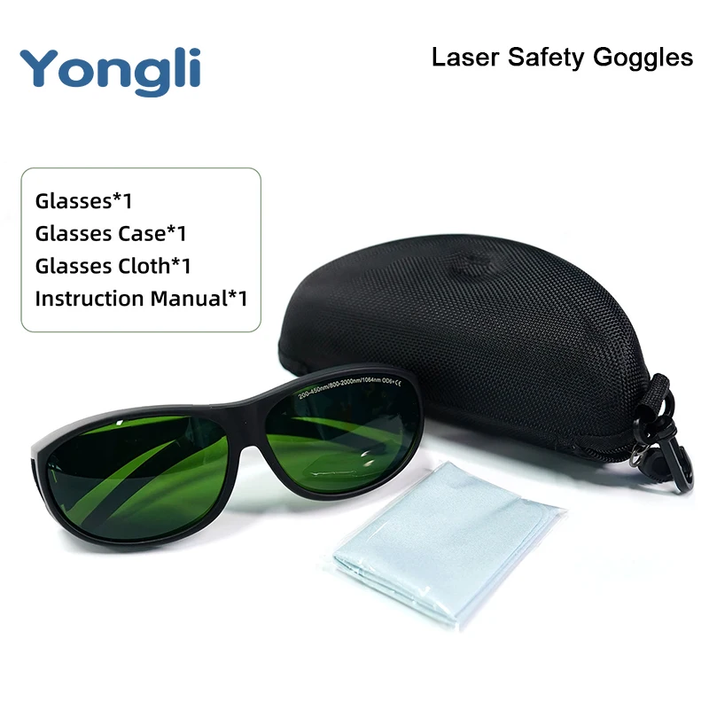 

Yongli Cheap Laser Safety Goggles OD6+ Professional Eye Protective Glasses for 200-450nm, 800-2000nm, 1064nm Wavelength