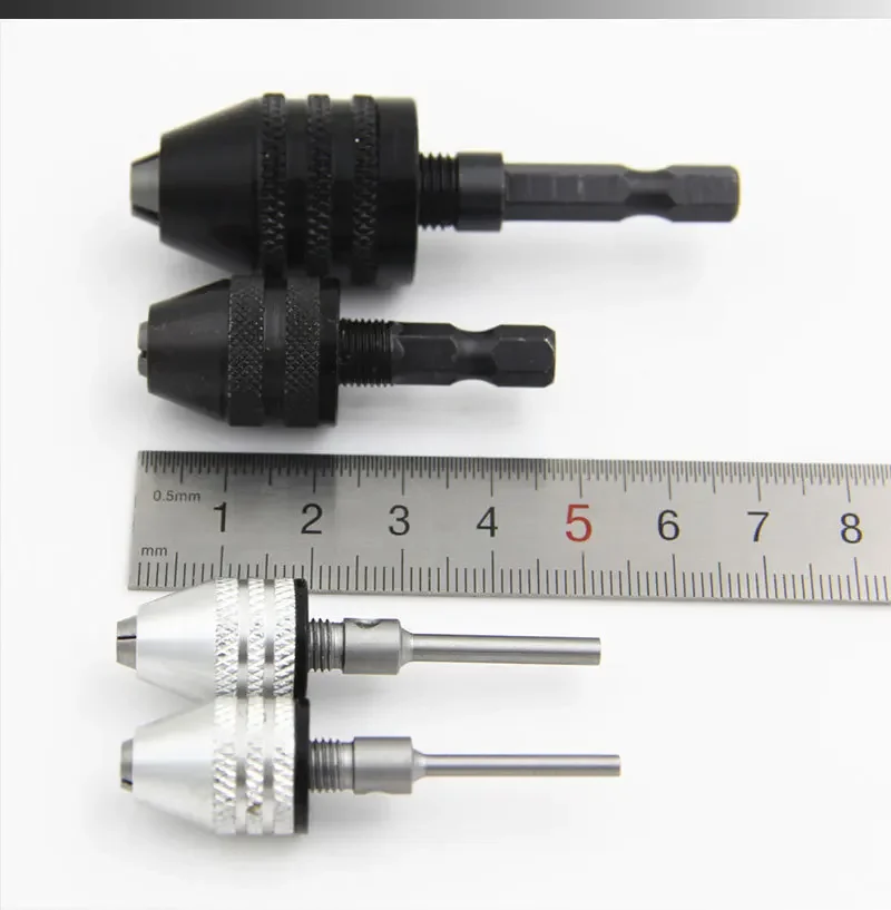 Drill Chuck Keyless Screwdriver Impact Driver Adaptor Electric Micro Motor Clamp Mini Chuck Fixture Hex Shank Drill Bits Adapter