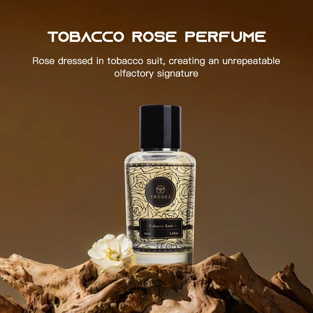 tobacco and rose perfume TROVEZ Tobacco Rose 100ml Perfume Long-lasting Fragrance Rich Unisex  Perfume Scent Gifts Aroma Body Spray Perfumes for Men Women
