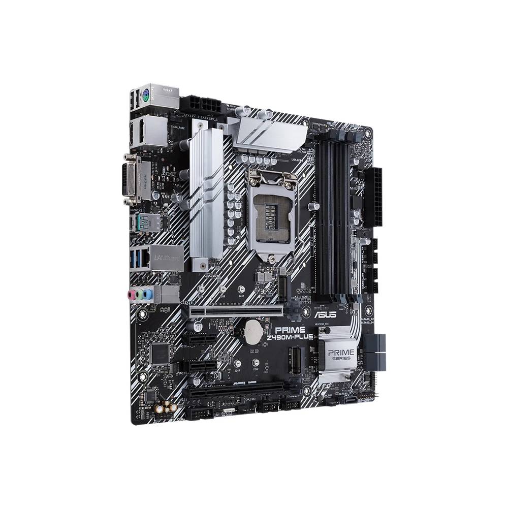 ASUS PRIME Z490M-PLUS Motherboard Socket 1200 Support i9-10900K i7-10700F i5-10600KF i3-10305 DDR4 3200MHz M.2 NVME HDMI mATX