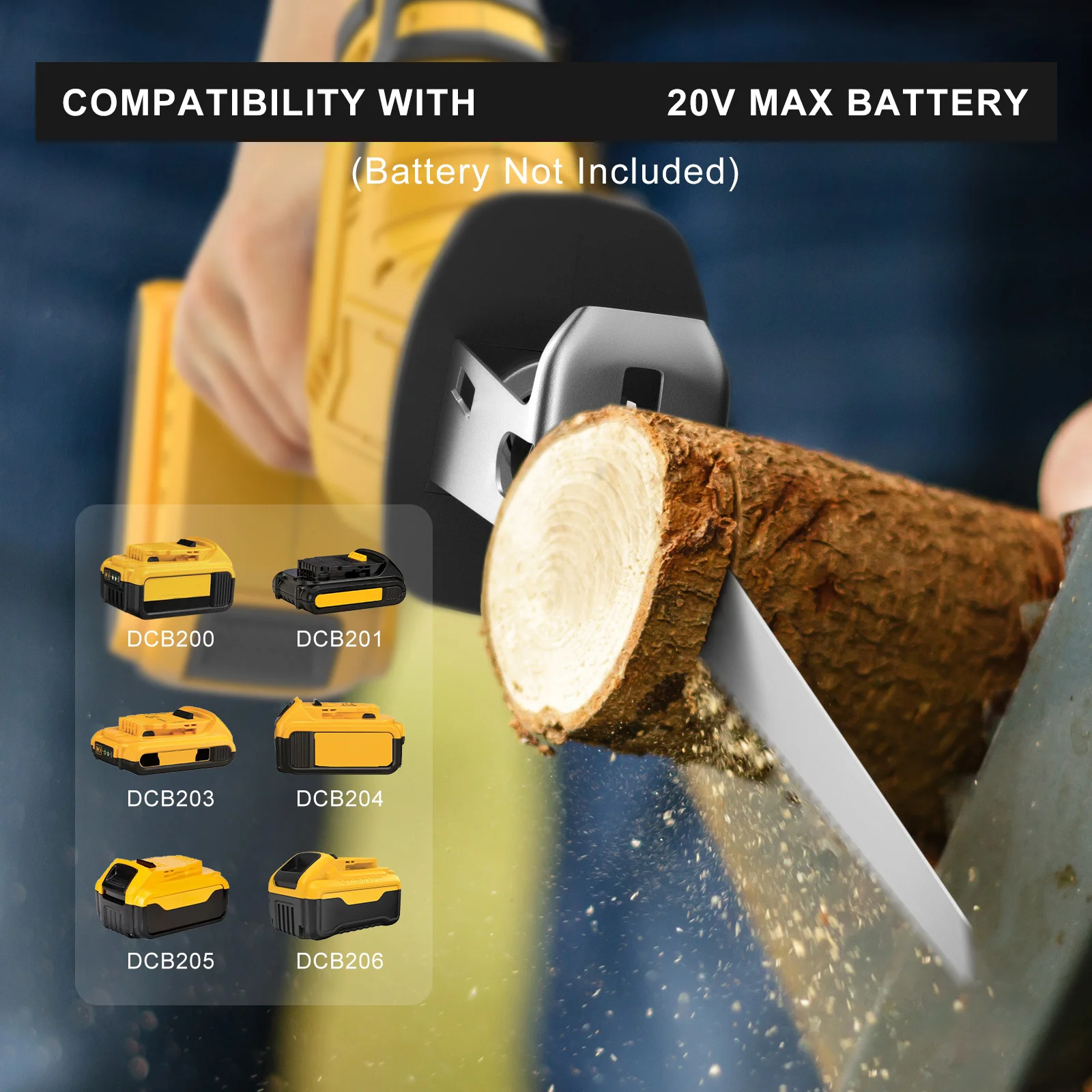 Cordless Reciprocating Saw for Dewalt 20V Battery, 4 Saw Blades Kit Cutting Tool for Wood Metal PVC (Battery Not Included)