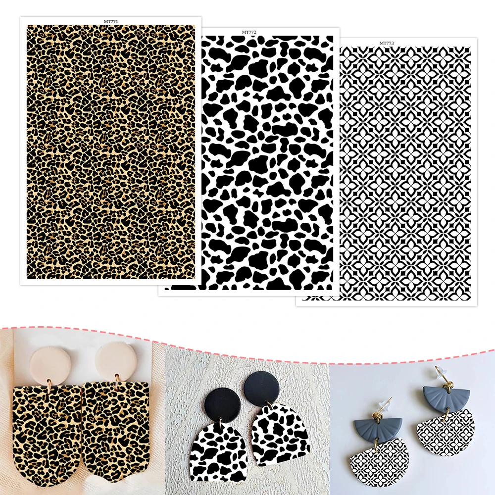 

Simple Cow Zebra Leopard Pattern Soft Ceramic Earrings Water Soluble Disposable Sticker for Diy Jewelry Making Decal 2025