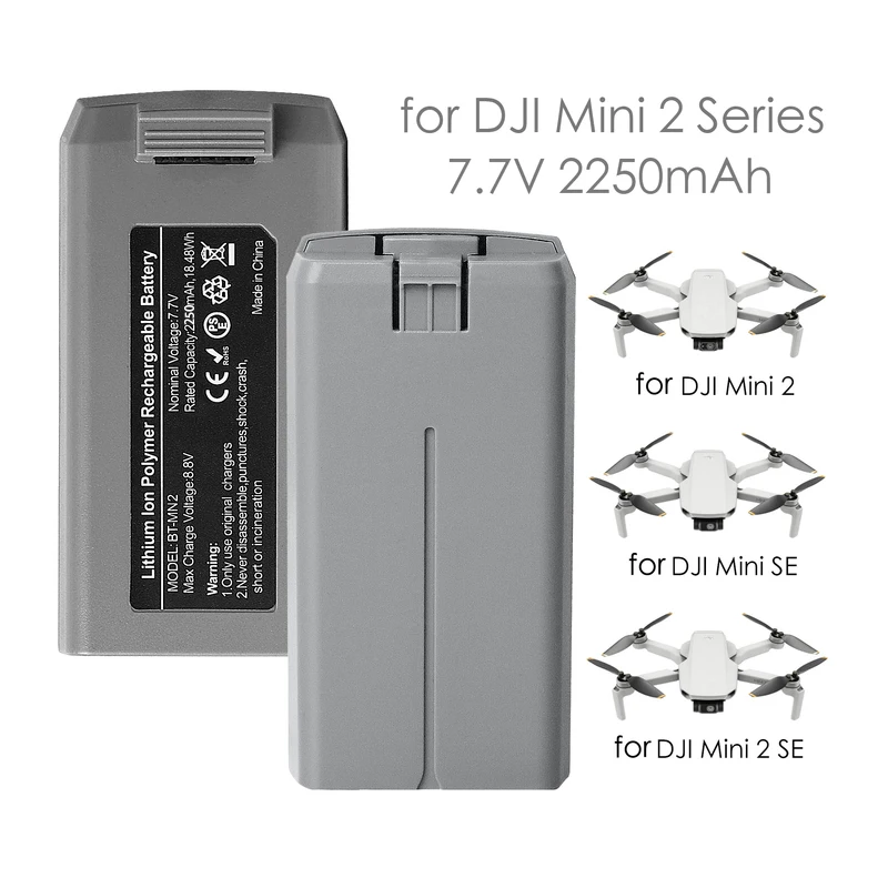 Batería de Vuelo Inteligente para Dron DJI Mini 2 Mini SE, 7,7 V, 2250mAh, LiPo 2 S, 31 minutos de tiempo de vuelo