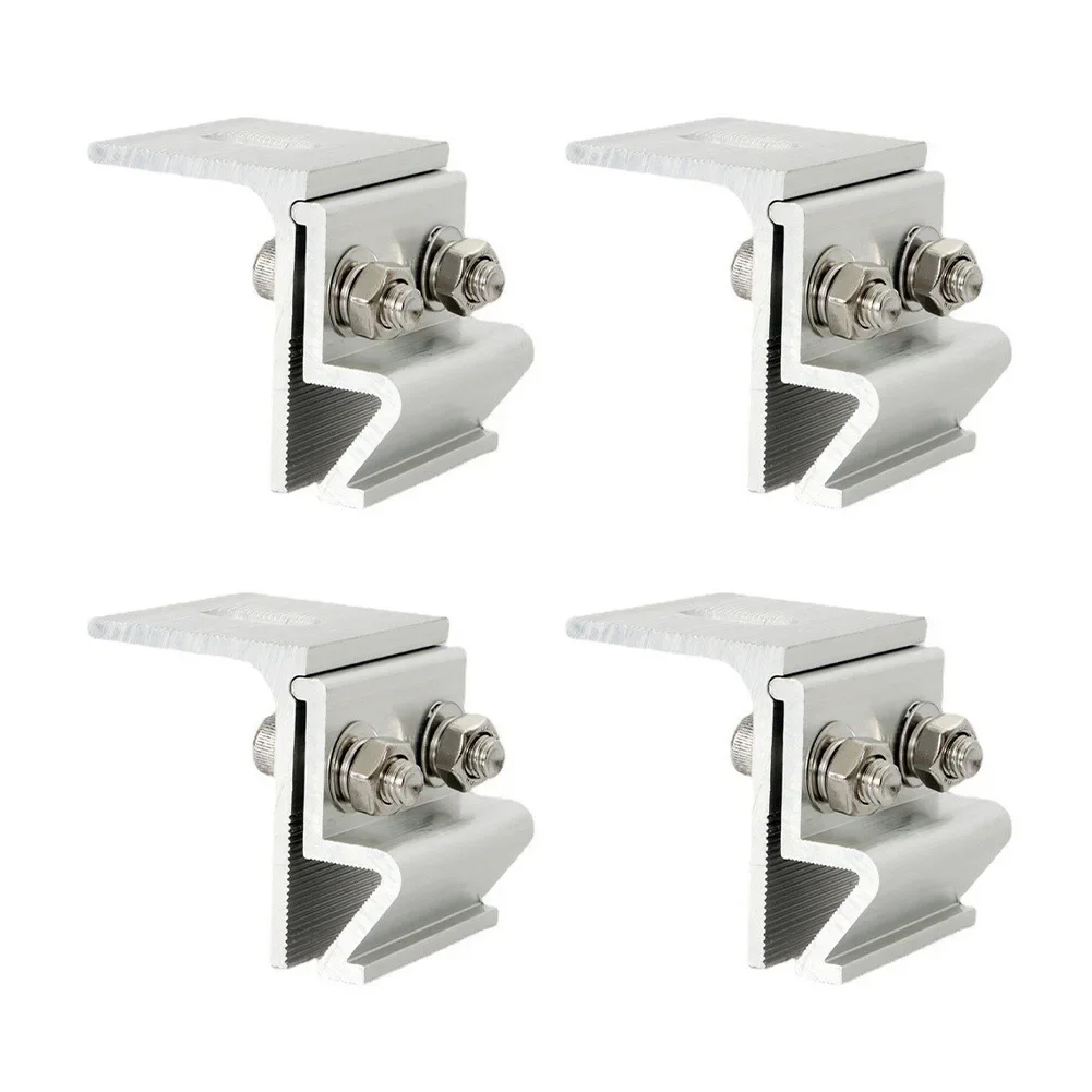 1/4 Inch Aluminum Roof Fold Clamp For Standing Seam Solar Mounting Photovoltaic Bracket For PV Panel Attachment
