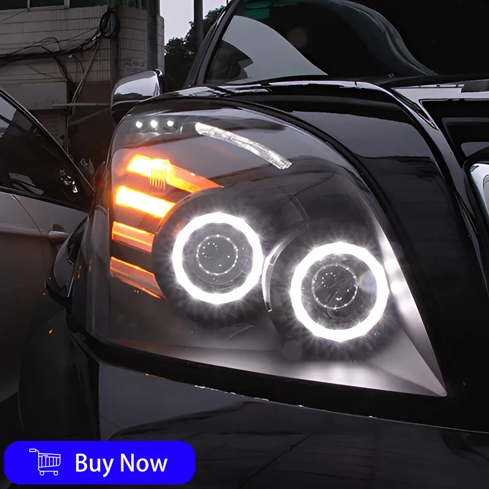 

For Toyota Prado 2004-2009 Car Front lamps Assembly High Quality LED Auto Headlight Angel Eyes Style Projector Lens Accessories