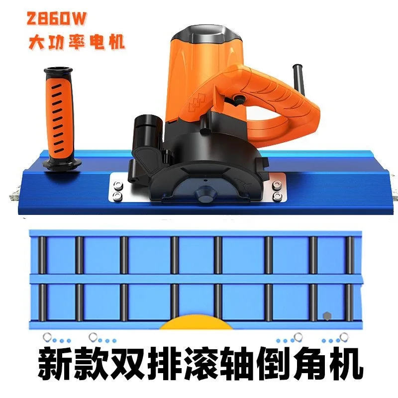 High power electric tile chamfering machine double row roller 43 degree begonia angle multi-functional cutting machine