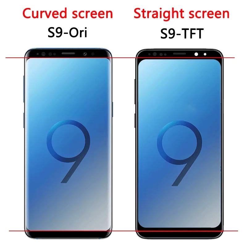 New TFT Quality for Samsung S9 LCD G960 G960F G960N G9600 G Display Touch Screen Digitizer S9 Display With Frame Replacement