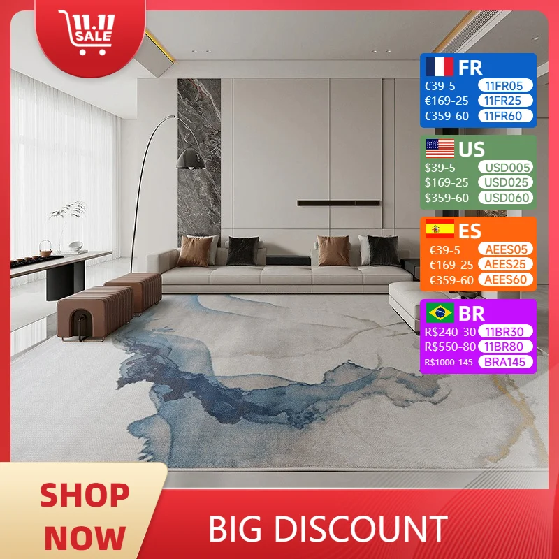 

Carpet for Living Room Advanced Art Ink Pattern Coffee Table Rugs Rest Area Cloakroom Bedroom Bedside Mats Alfombra Tapis 러그