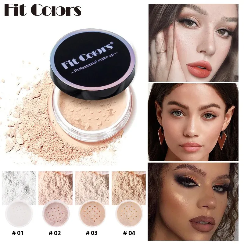 

Fit Colors Smoothing Loose Powder Waterproof Sweat & Oil Resistant Concealer Makeup Setting Powder for Long-Lasting Finish