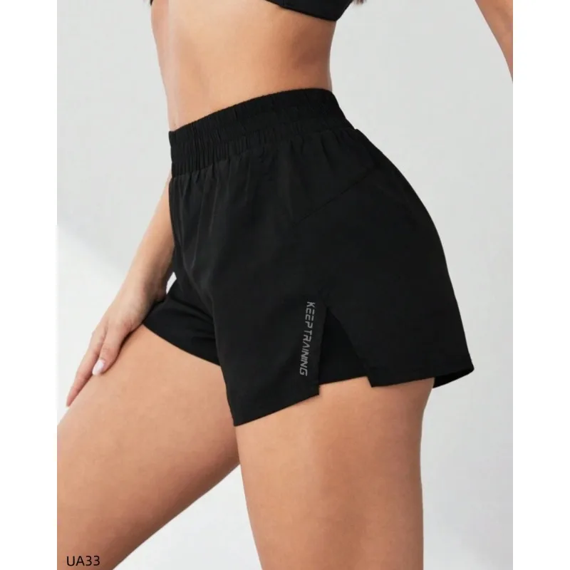 Women High Waist 2-in-1 Running Shorts Quick Dry Athletic Workout Gym Jogging Shorts with Built-in Liner Sports Yoga Training
