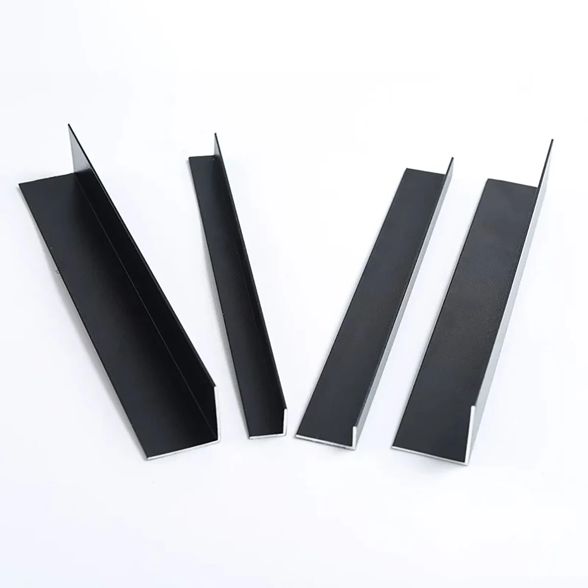 90 Degree L-shaped Black Angle Aluminum Profile, Powder Coated Equal Angle Aluminum Bar, Ready In Stock