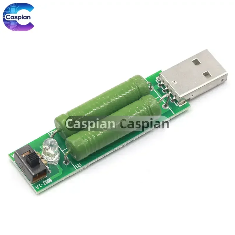 USB Port Mini Discharge Load Resistor Digital Current Voltage Meter Tester 2A/1A With Switch 1A Green Led / 2A Red Led