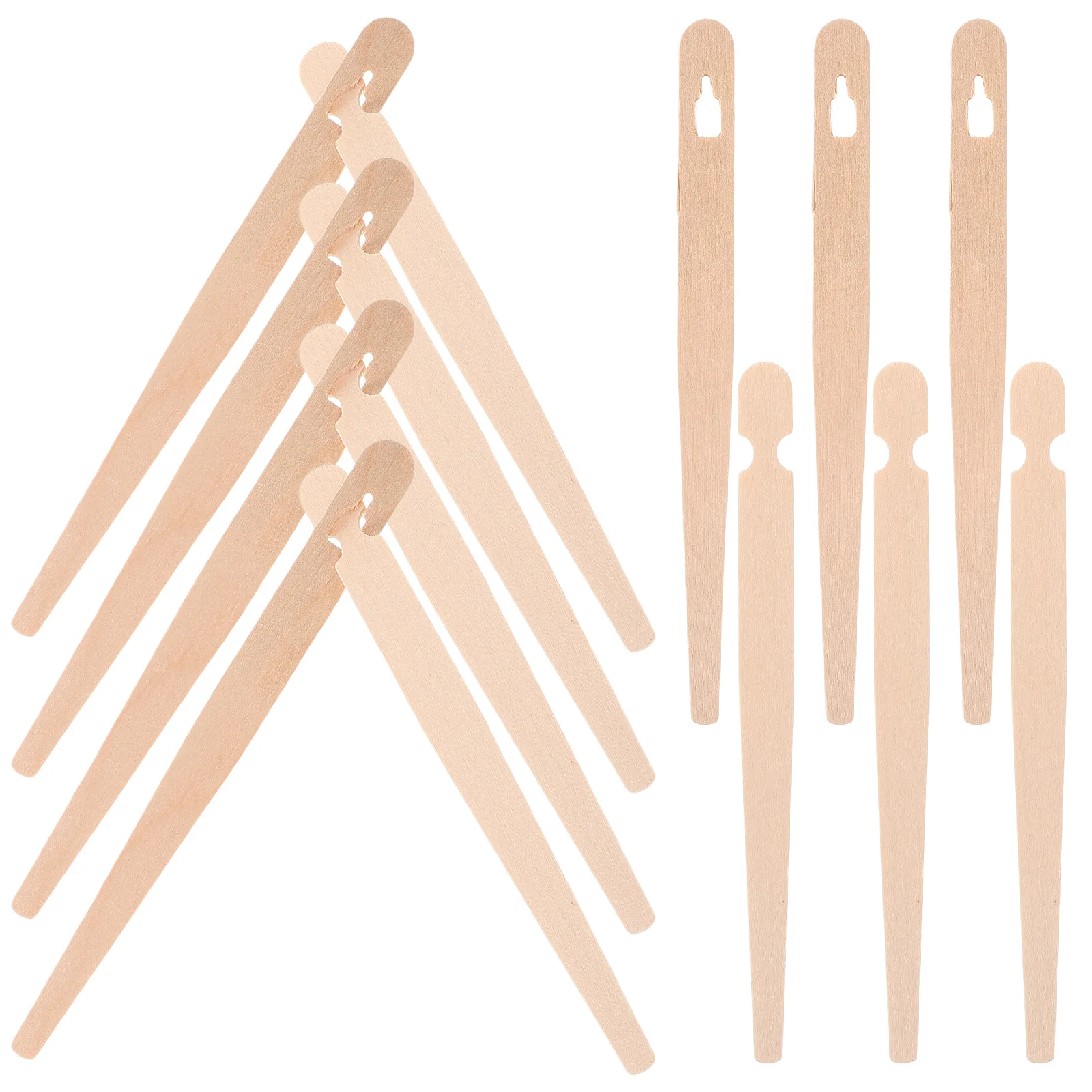 

100 Pairs Clear Bread Chopsticks Hand Basket Clips for Adults European Style Stickers Wood