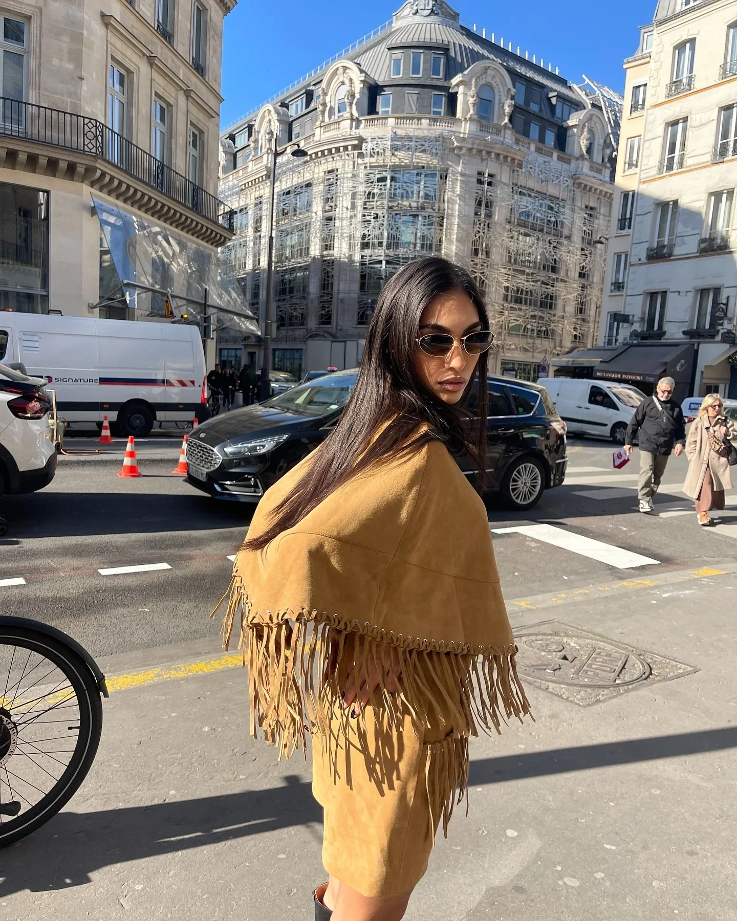 Chic Solid Deer Skin Velvet Fringe Shawl Coat Womencasual Full Sleeve Lapel Shawl Patchwork Short Coats 2026 Lady Spring outwear