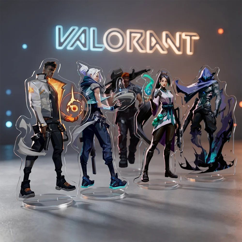 HOT GAME VALORANT All characters Reyna Jett Neon Iso Clove Chamber Omen Cypher Gekko Raze 15CM Acrylic Stand keychain Gift