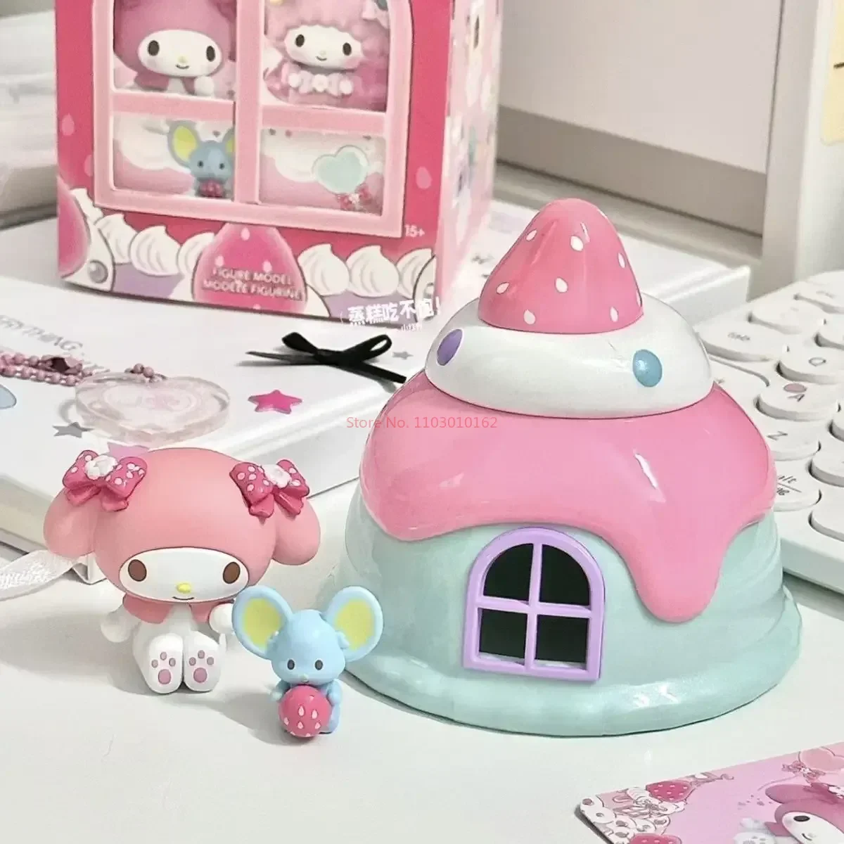 

Персонажи Sanrio, My Melody Amd, мое сладкое пианино, серия Play House, аниме, периферийная фигурка, модель, украшение, настольный подарок