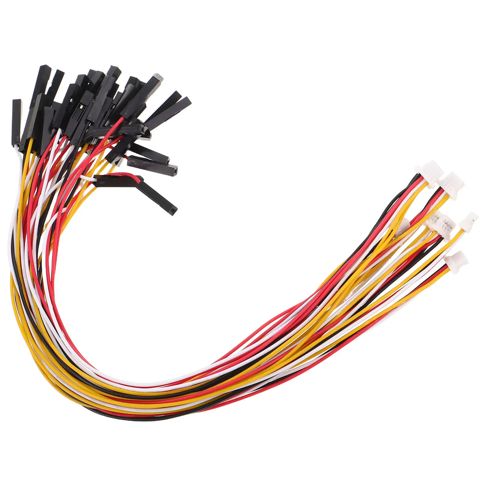 10Pcs 4 Pin Wire Cable 1 to 4 Female Adapter Tiny Electrical Connector for Micro Appliances Compact Spaces Easy Plug and Play