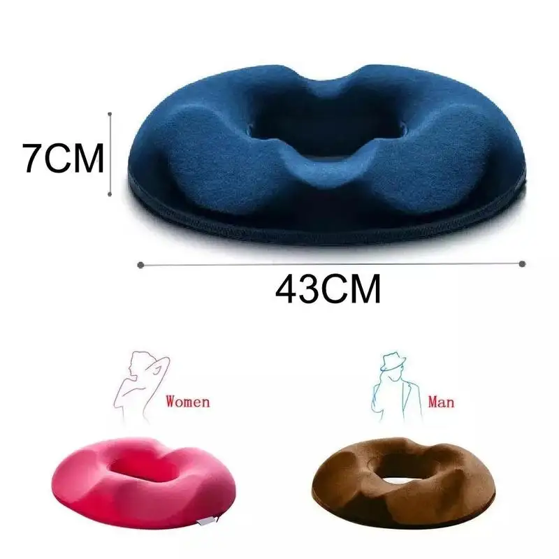 Memory Foam Donut Pillow Hemorrhoid Seat Cushion Orthopedic Tailbone & Prostate Relief Chair Pad