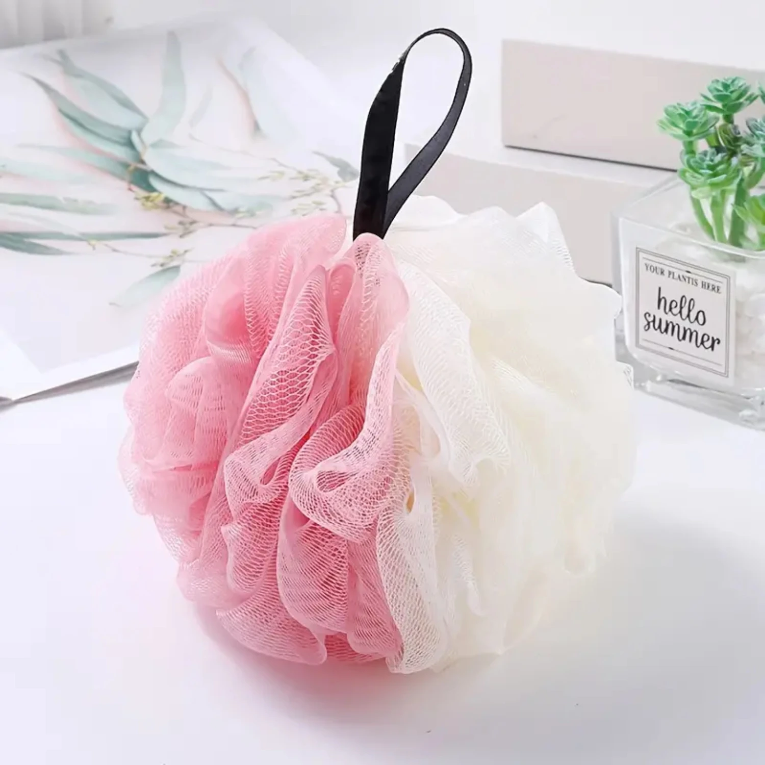 1pc Bath Ball, Cleaning Ball, Random Color, Bath Accs Exfoliating brush for body Perfumes for women Face wash headband