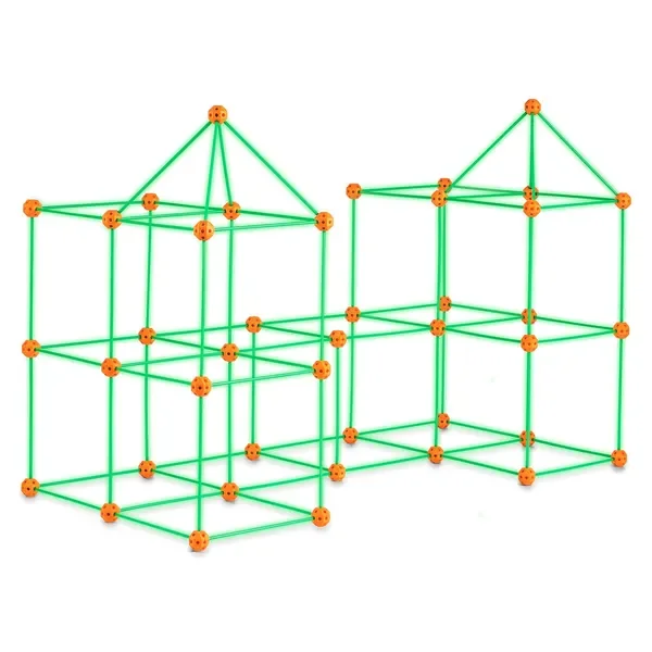 Glow In The Dark! Christmas Gift! Tent Fort Building Kit for Kid Glow In The Dark STEM Construction Toy 140P