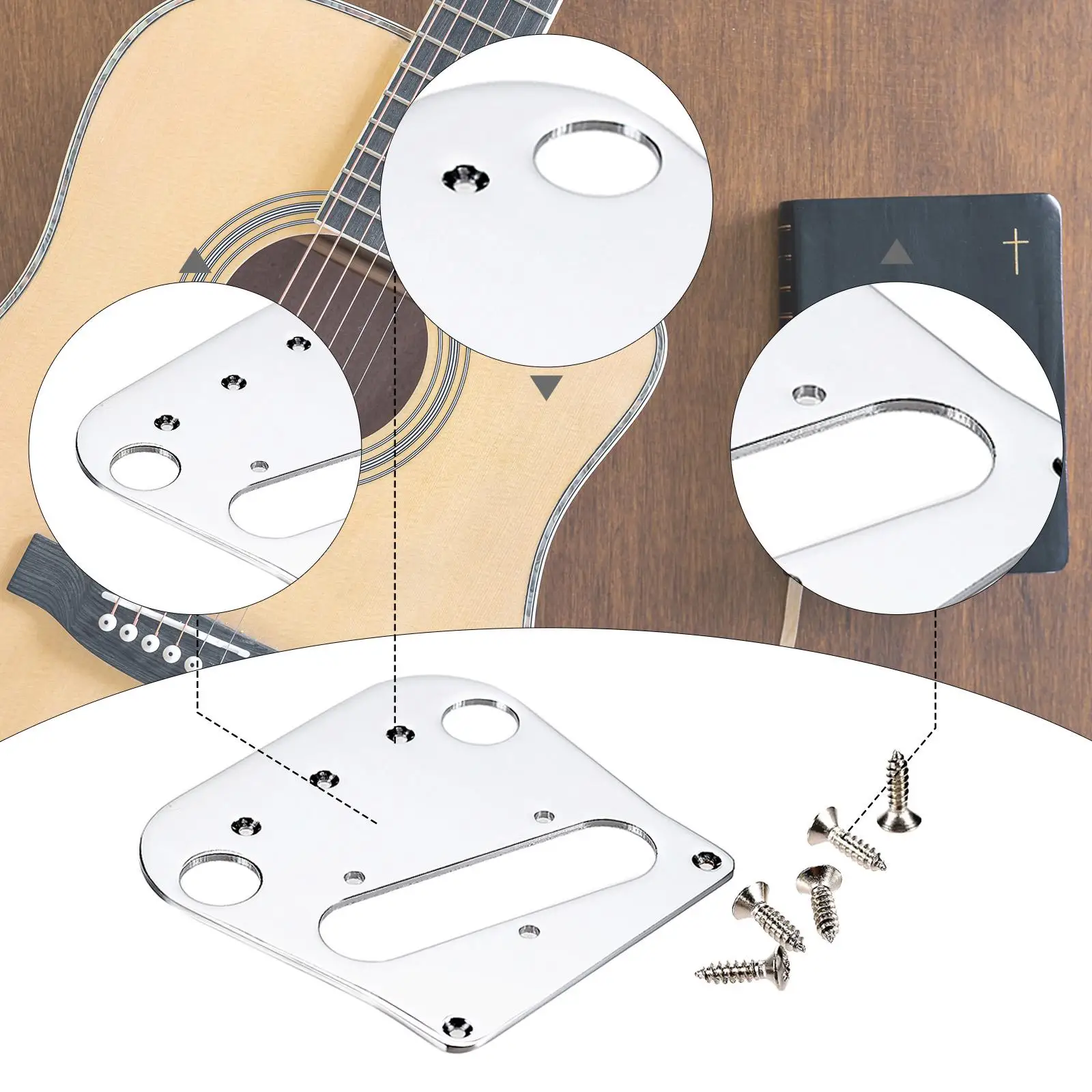 Bridge Plate Guitar Repairing Portable Musical Instrument Supplies Maintenance Sleek for Guitar Accessories for