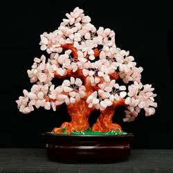 28cm Natural Pink Crystal Tree of Life Chakra Crystal Tree - Bonsai Feng Shui Money Tree for Healing and Luck - 11