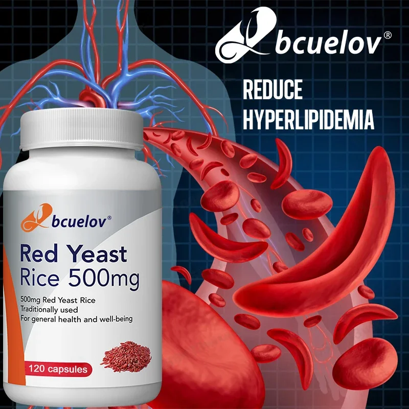 Red Yeast Rice Capsules - Maintain Healthy Cholesterol Levels, Heart Health, Lipid Reduction, Cardiovascular Health