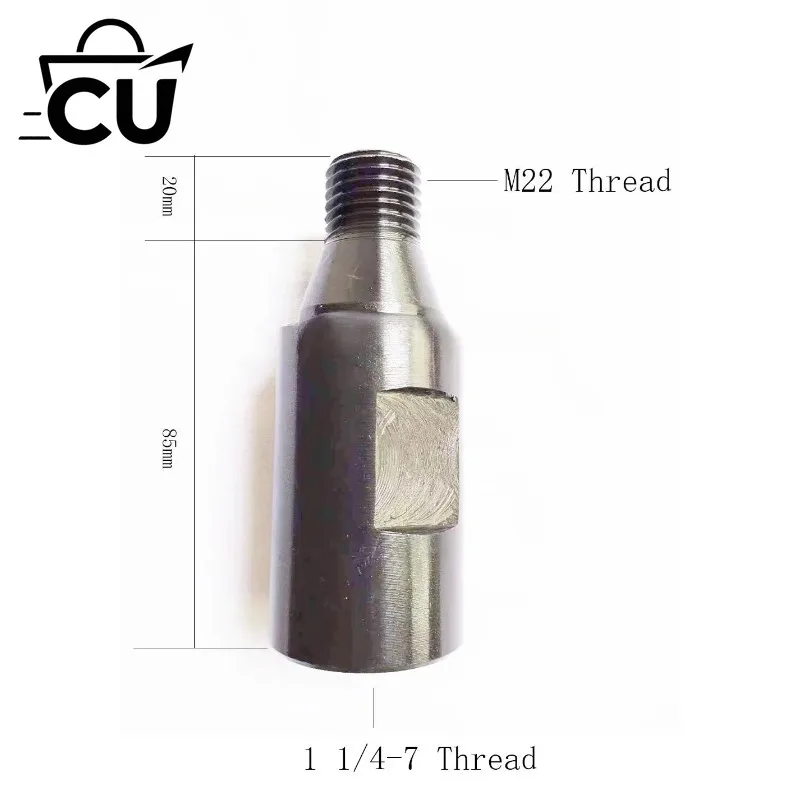 1 Pcs M22 Male to 1 1/4-7 UNC Female Thread Adapter Diamond Core Drill Bit Connection Converter Construction Tools