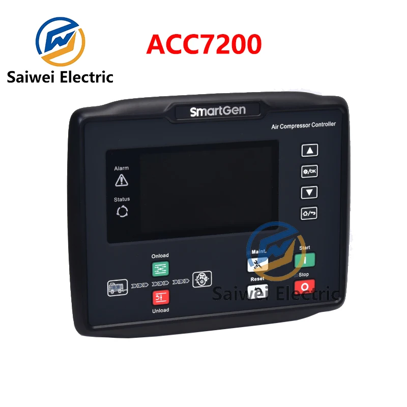 Smartgen ACC7200 diesel engine drives air compressor controller 4.3-inch color screen+USB+RS485+CANBUS