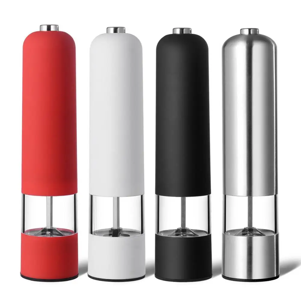 Automatic Salt Pepper Grinder Electric Spice Mill Grinder Seasoning Adjustable Coarseness Kitchen Tools Grinding For Cooking BBQ