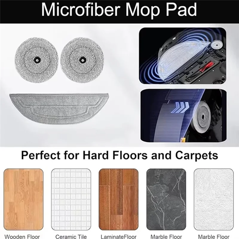 Roborock Saros 10/G30 ロボット掃除機のブラシとモップの部品を交換してください