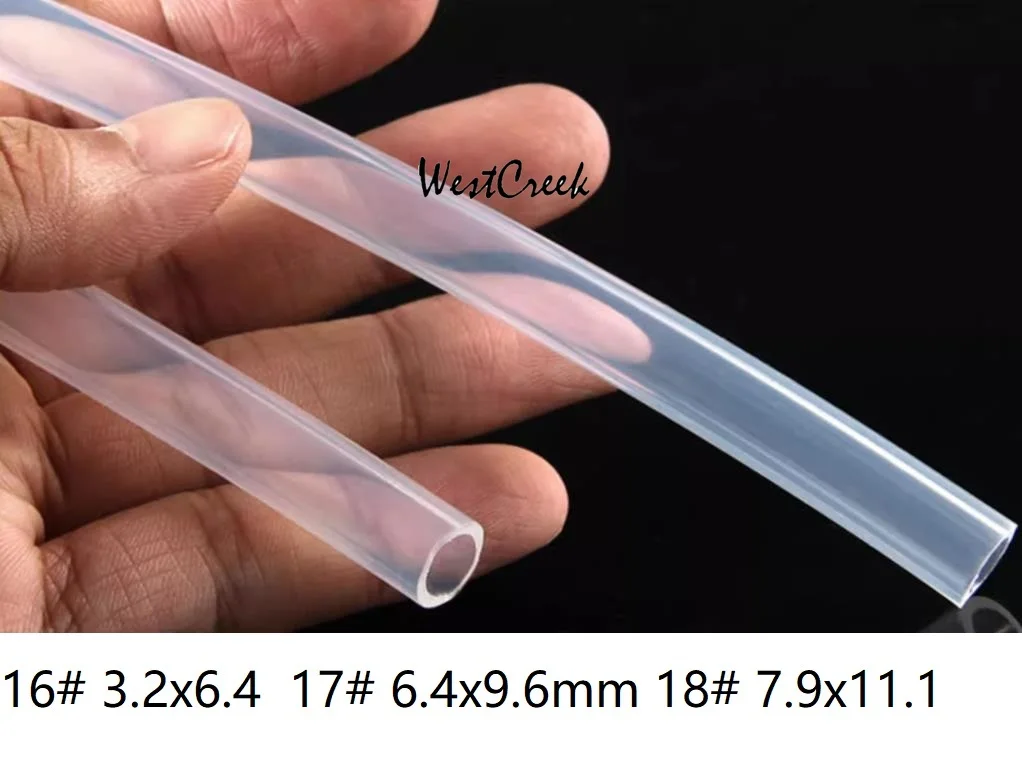 

WESTCREEK 17# 6.4x9.6mm 18# 7.9x11.1 silicone Tubing for peristaltic pump tube flexible tubepump Transparent hose power tube