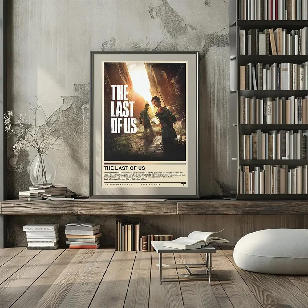 لعبة عتيقة The Last of Us ملصقات قماش اللوحة طباعة غرفة المنزل بار مقهى ديكور جدار ديكور