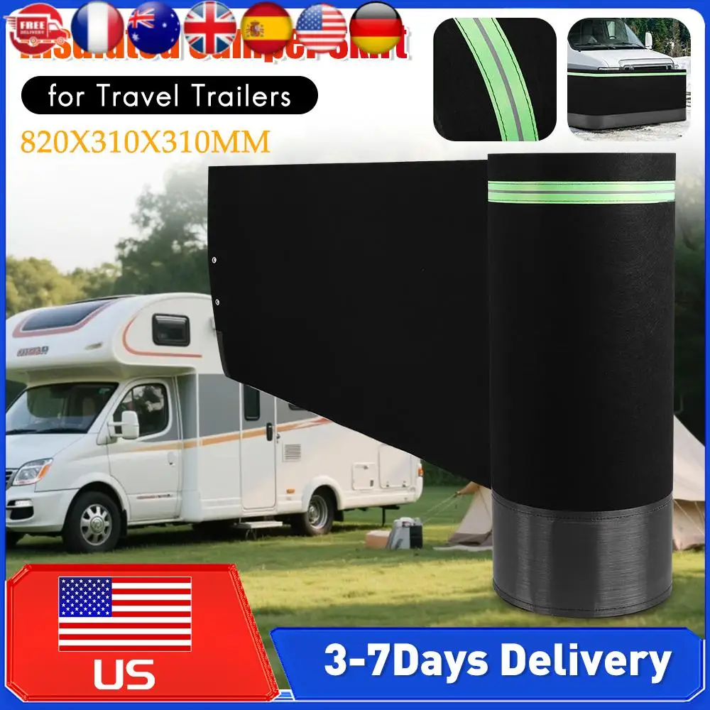 

Утепленная ветрозащитная и водонепроницаемая юбка для кемпера/прицепа с плотными панелями, простая установка для экстерьера мобильного дома и путешествий