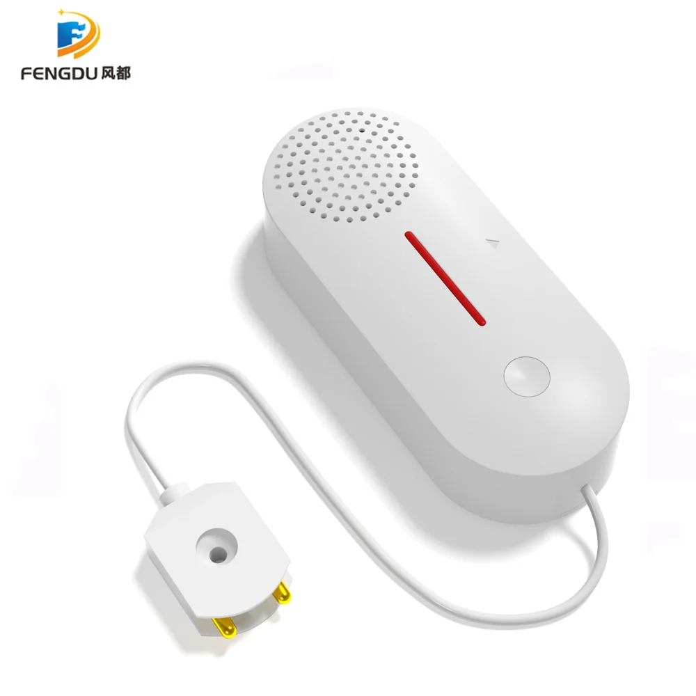 Tuya WiFi Smart Water Leak Sensor Detector Security Sound Alarm 100dB High Volume System Flood Leakage Sensor Remote Monitor