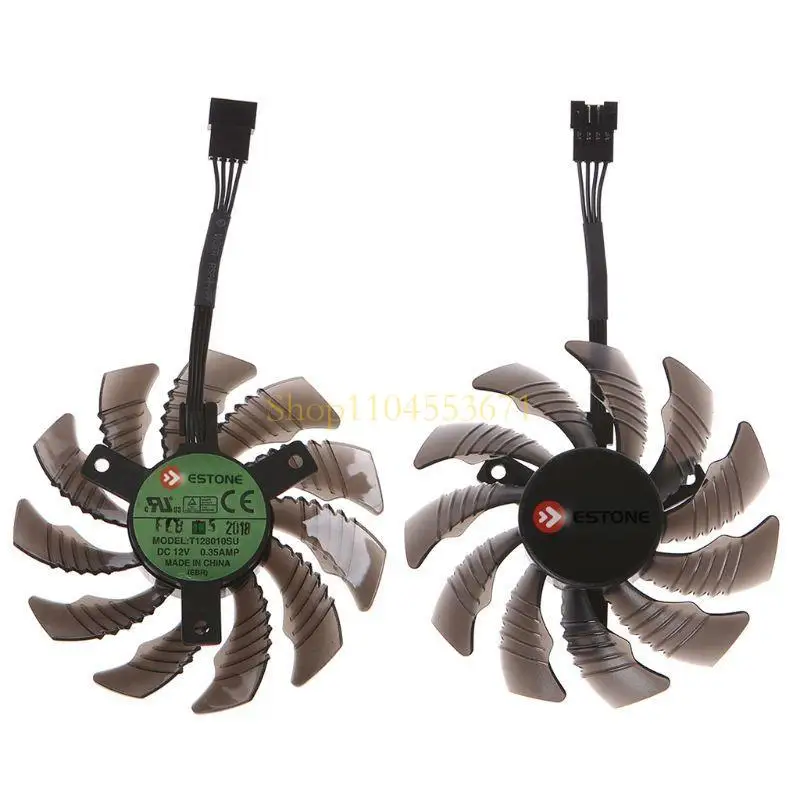 베스트셀러 T128010SU 12V 0.35A 78mm VGA 팬, Gigabyte GTX1050 1060 1070 1080 N960 게임용 4PIN 그래픽 카드 냉각 팬