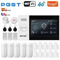 PGST Tuya GSM Alarm System 4G WIFI Smart Home 433MHz Wireless security Alarm Sets Smart Life App Control With Alexa