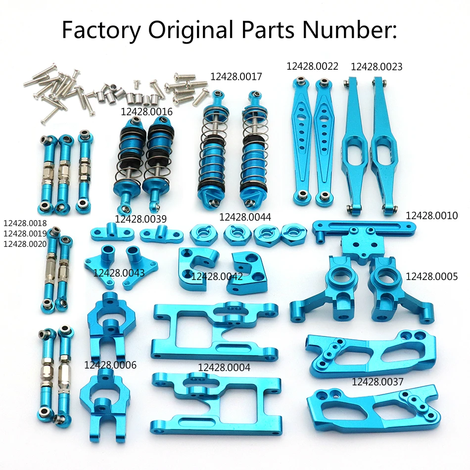 Wltoys Upgrade Metal Alloy Parts For 1/12 Scale RC Car NO. 12423 12427 12428 Across Aluminium Spare Accessories Arms Diff