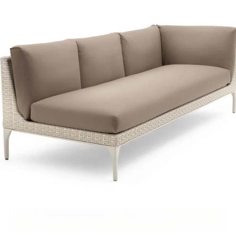 

Large rattan chair sofa rattan art leisure balcony imitation rattan sofa concubine combination braided three-person