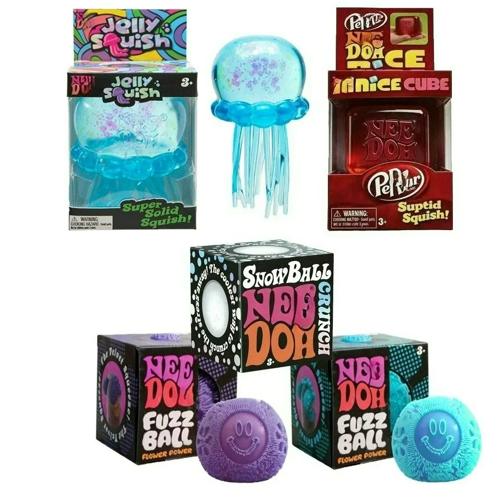 ~~New limited edition Nee# Nice Cube Sensory Toy SnowBall Fuzz Ball Stress Relief Squeeze Toy Trendy Fidget Ball for Kids Adults